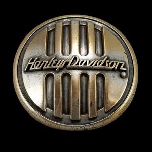 Harley Davidson Belt Buckle 2005 Vintage Metal Biker Motorcycle Accessory Round